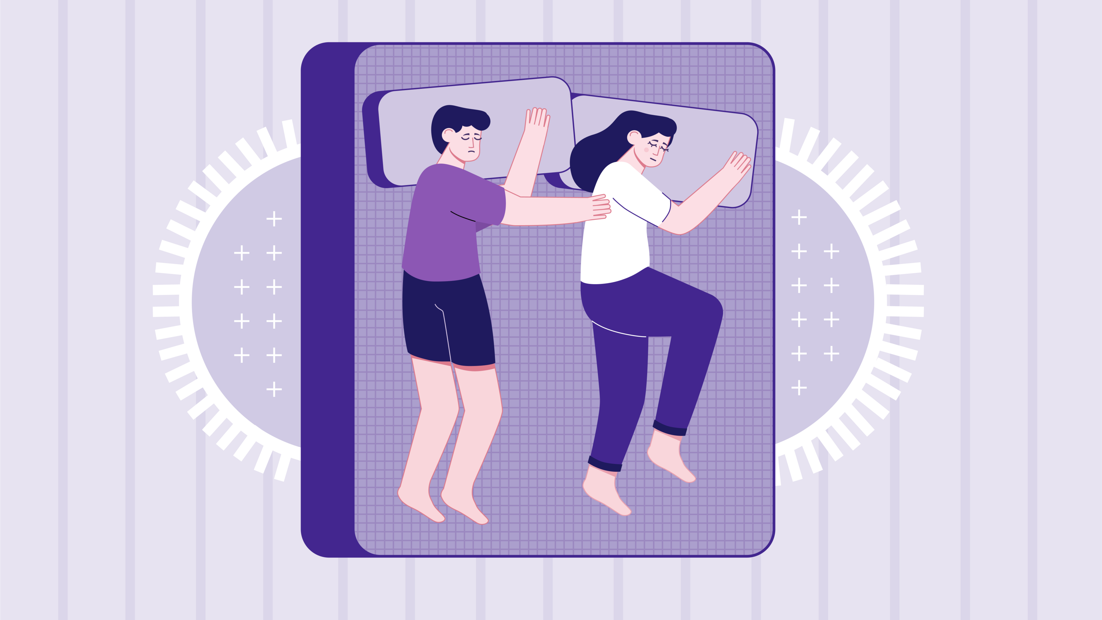 man and woman laying in the loose spoon sleeping position