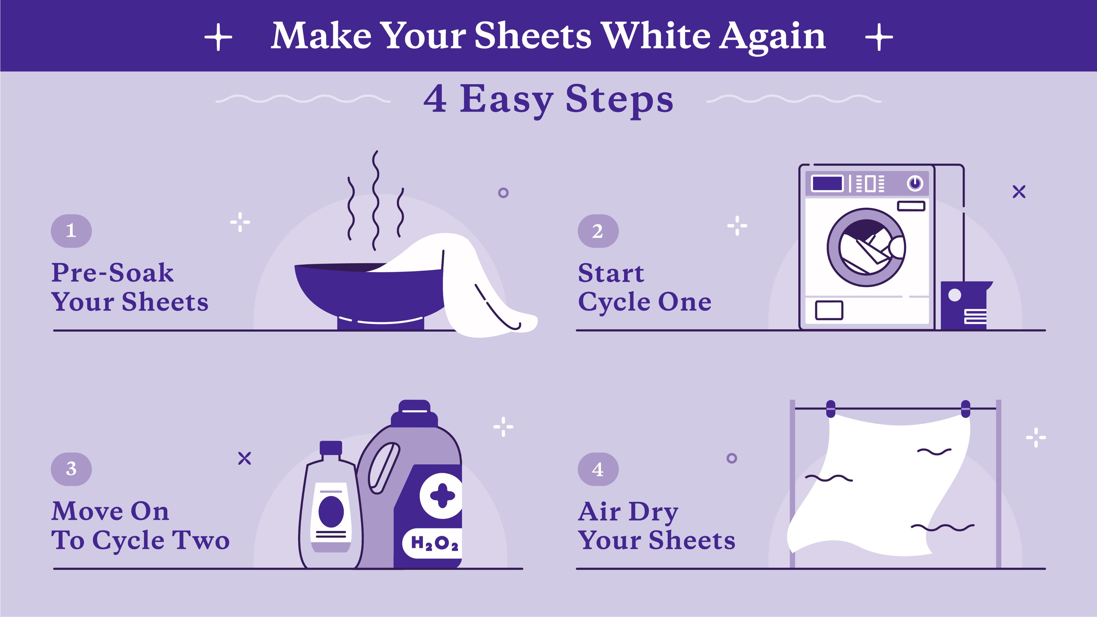Steps to make sheets white again