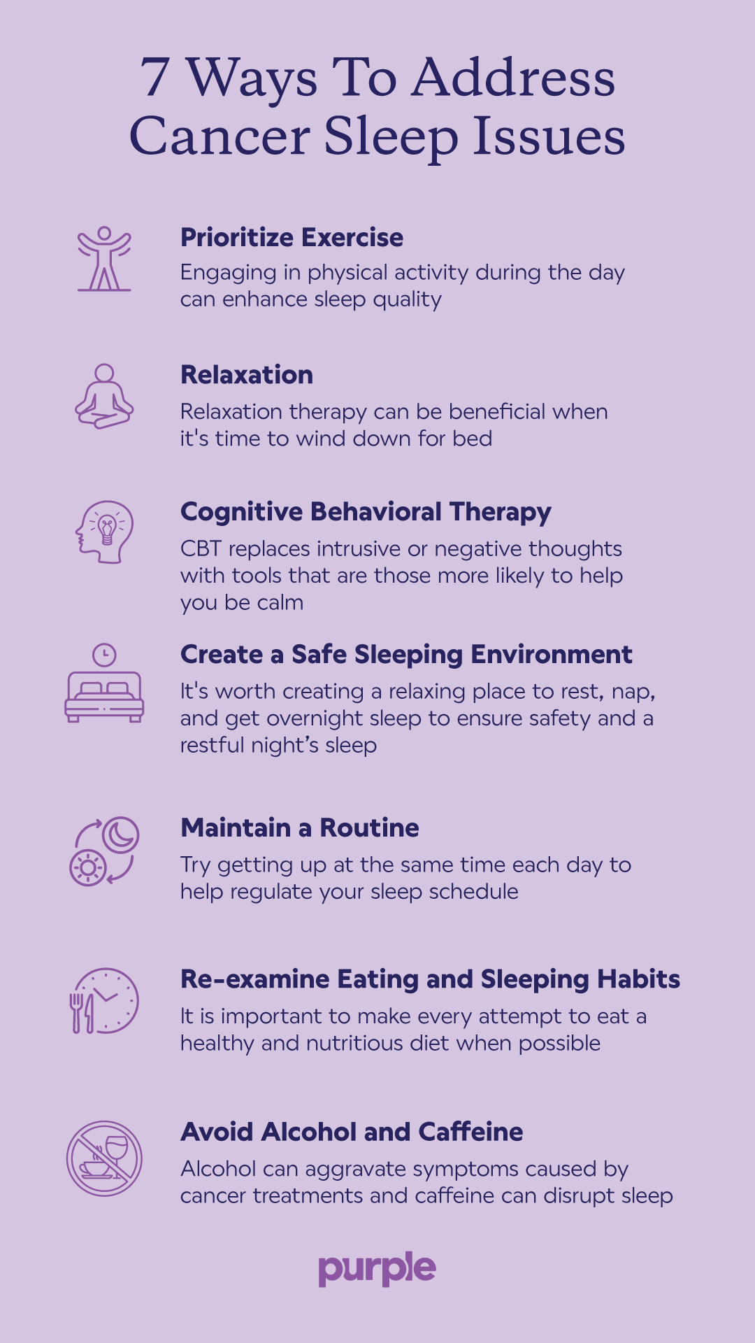 7 ways to address cancer sleep issues