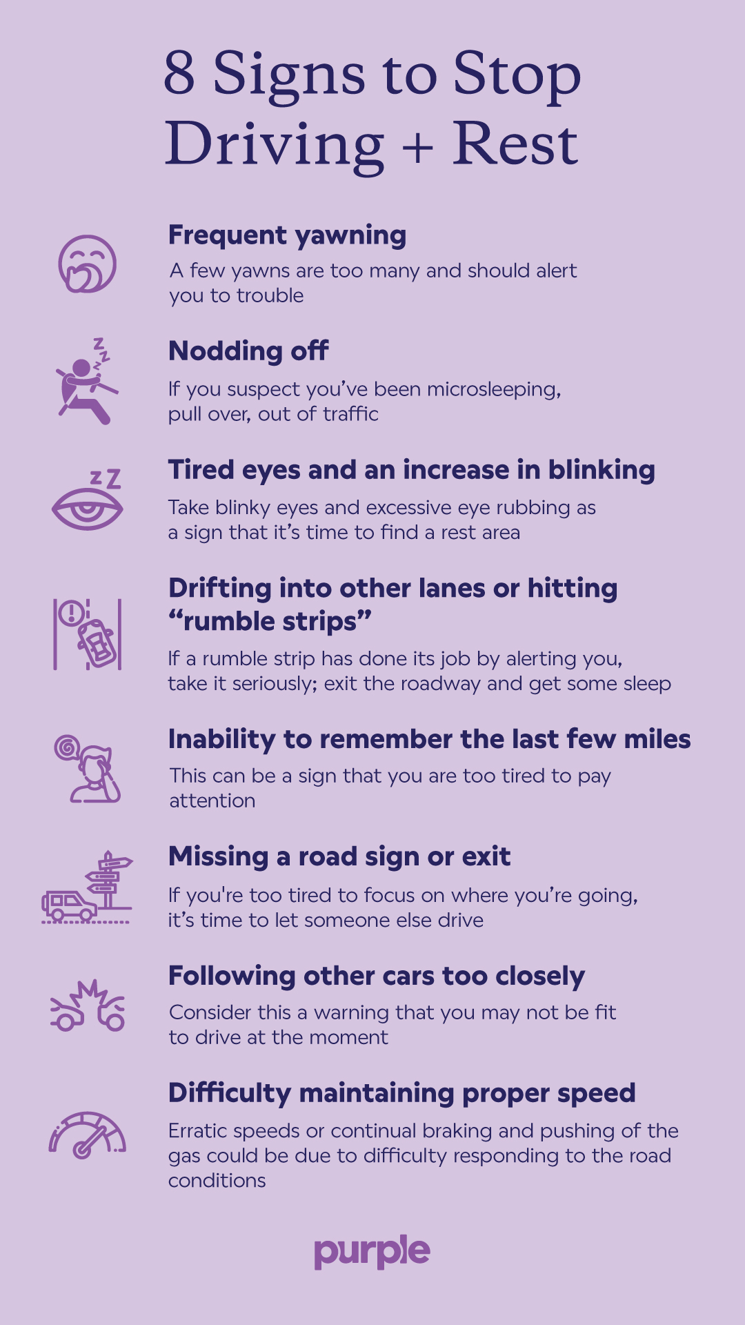 8 signs you should stop driving and rest