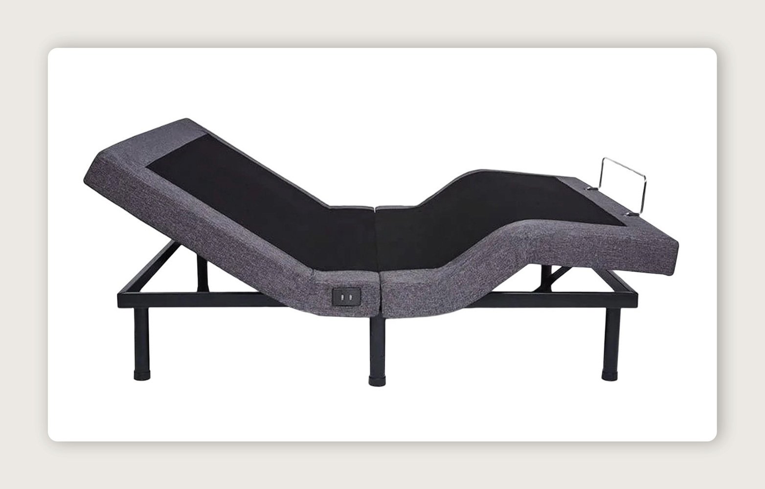  Dark gray Nectar Adjustable Bed Frame with a white background.