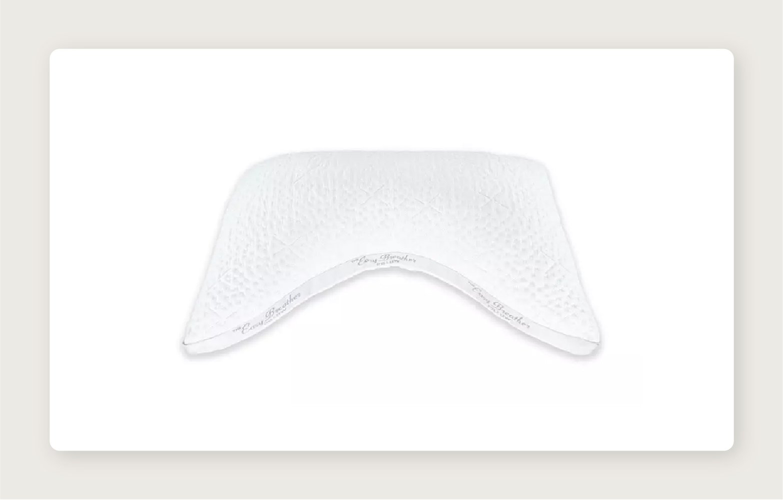 Nest Bedding Easy Breather Pillow with a U-shaped cutout before a white background.