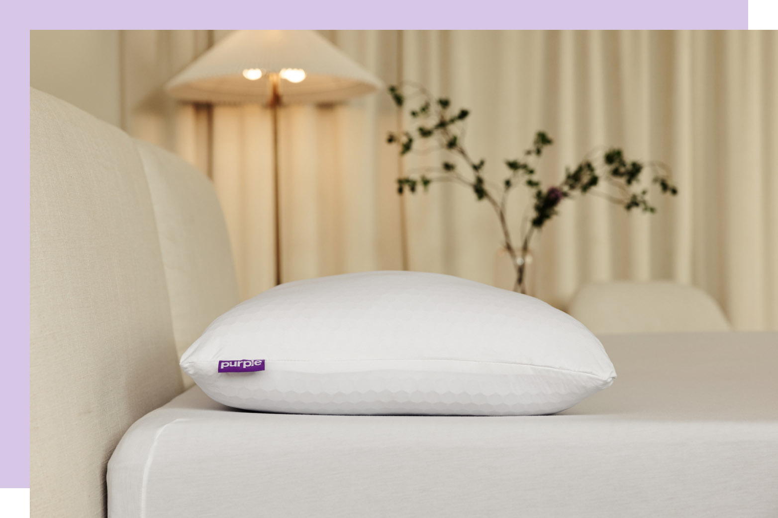 Purple Freeform Pillow for back sleepers.