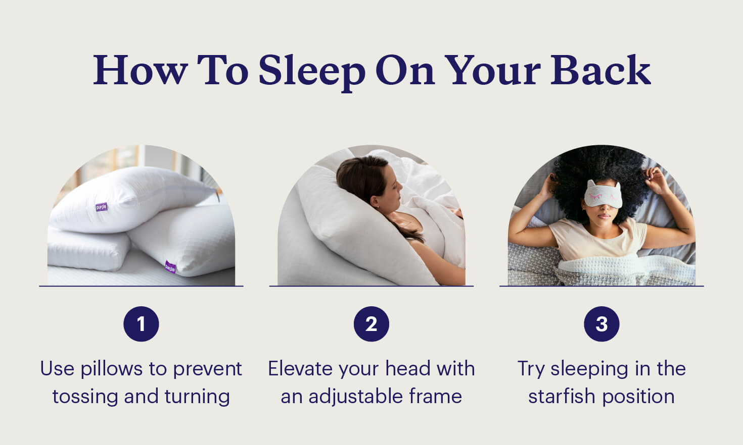 How to sleep on your back for less motion transfer in bed.