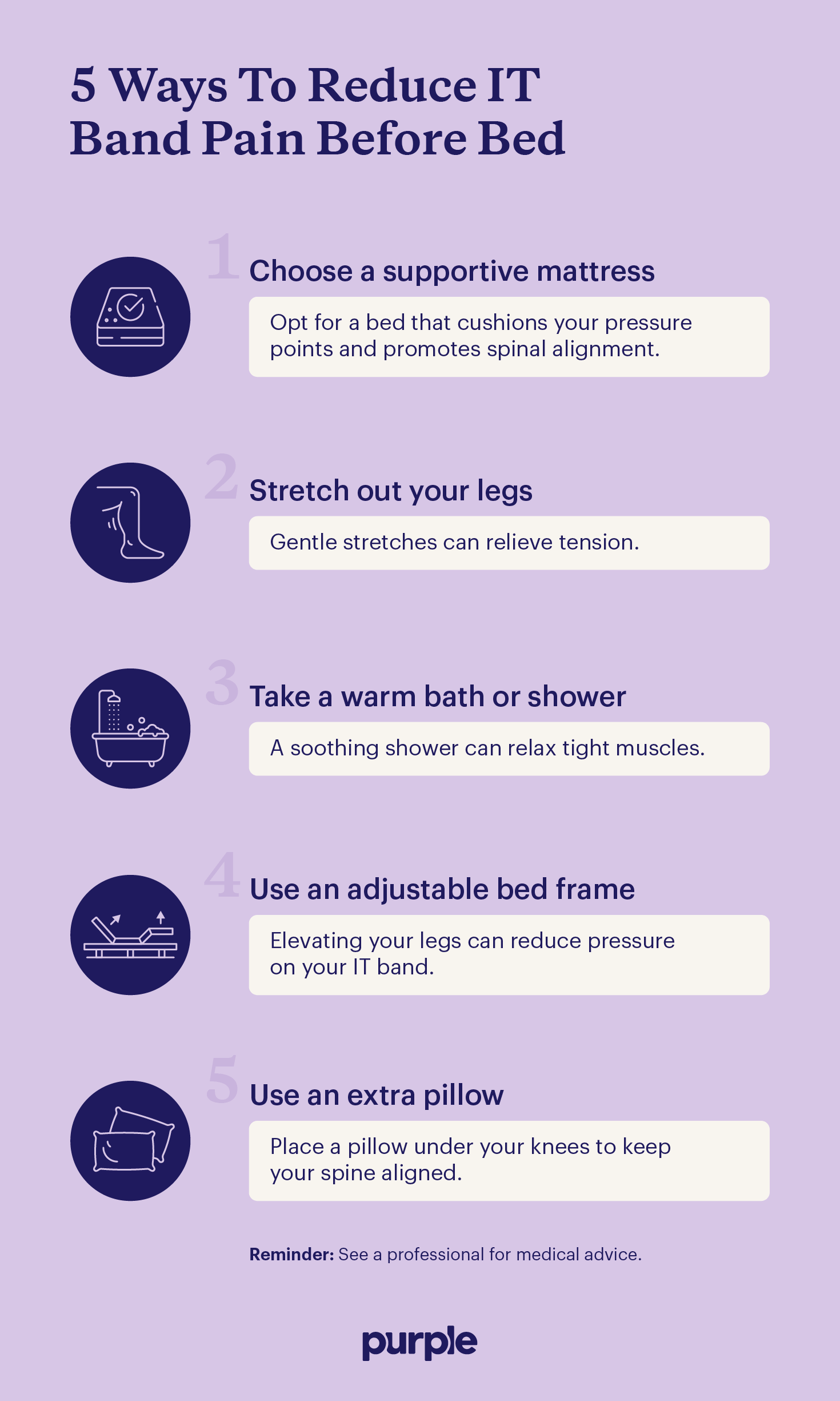5 ways to reduce IT band pain before bed.