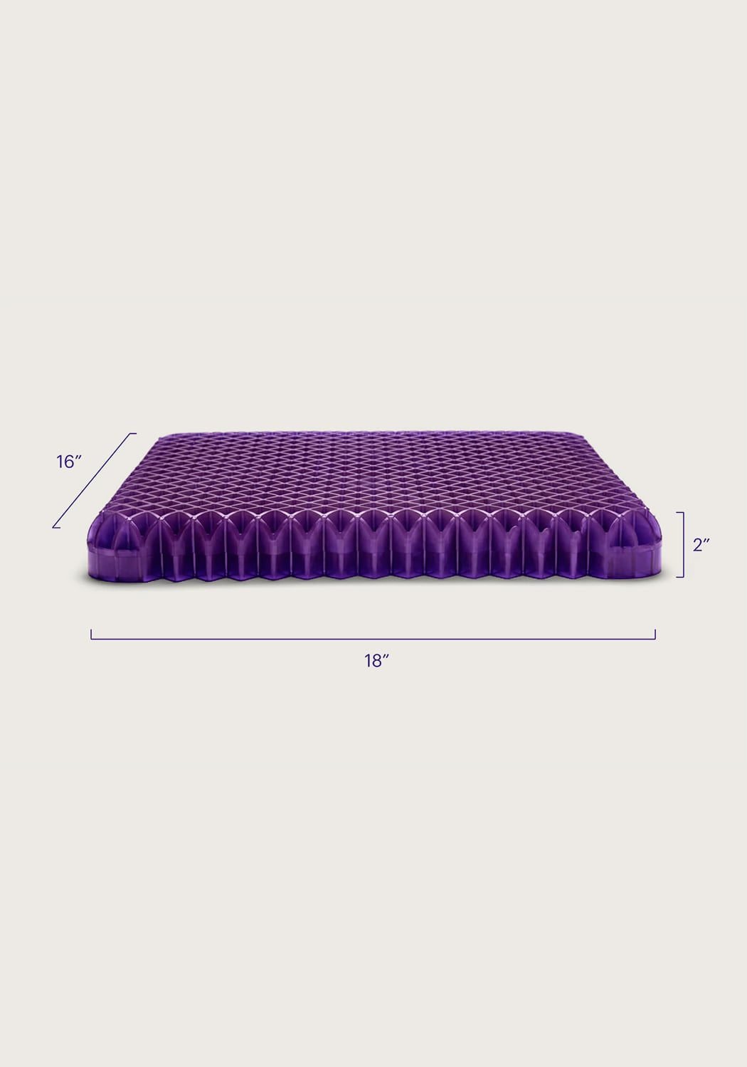 Purple Royal Seat Cushion dimensions