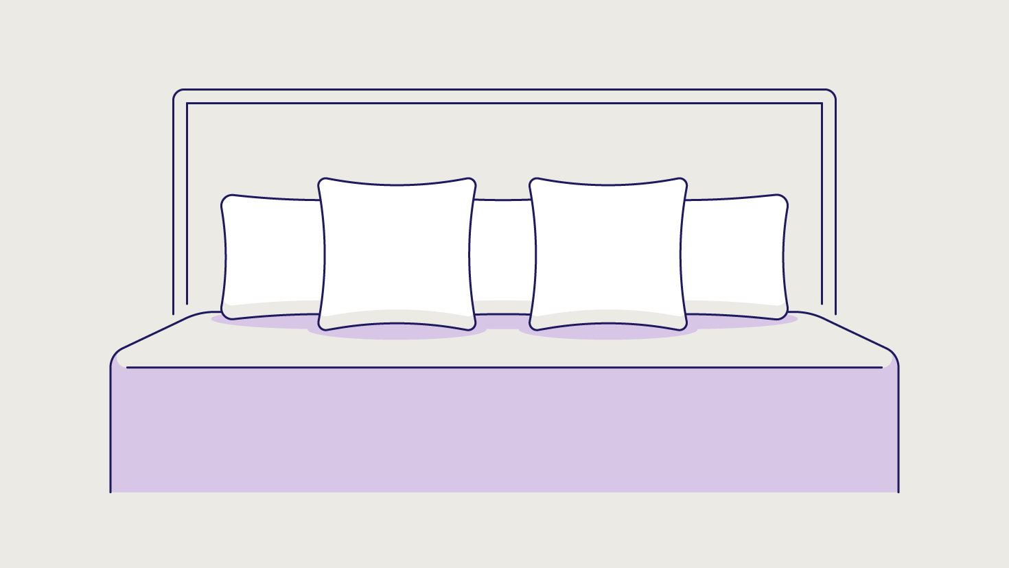 Two Euro pillows propped up on three standard sham pillows.