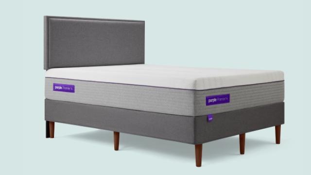 Purple Bed Frame, Queen Box Spring Bed Foundation