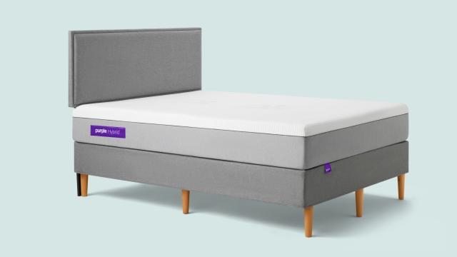 Purple Bed Frame Queen Stone Grey