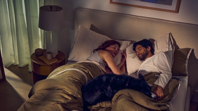 Couple sleeping in bed