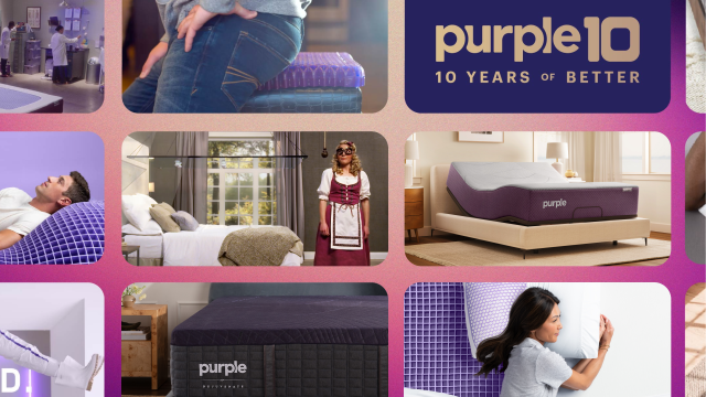 Purple 10 year anniversary collage