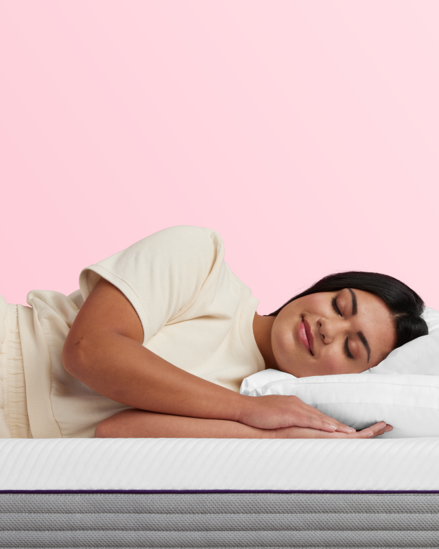 Woman sleeping on twincloud