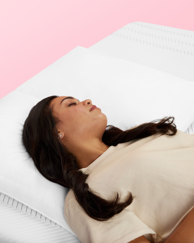 woman sleeping on twincloud pillow
