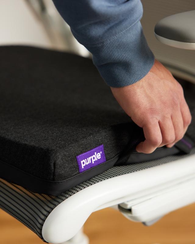 purple double seat cushion