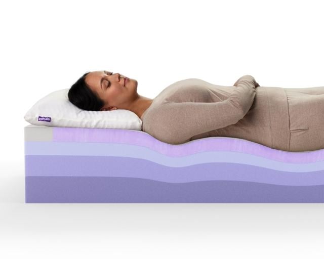 Purple Plus mattress layers view