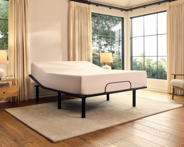 A Purple mattress on a Purple Adjustable Base.