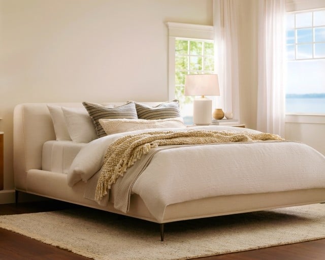 Restore Collection mattress in styled bedroom