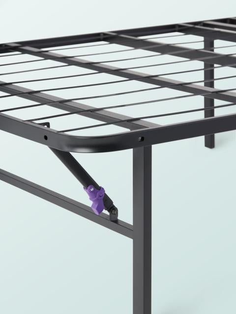 Purple Platform Bed Close View