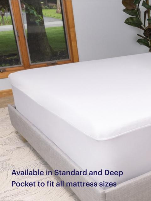 waterproof mattress protector in room